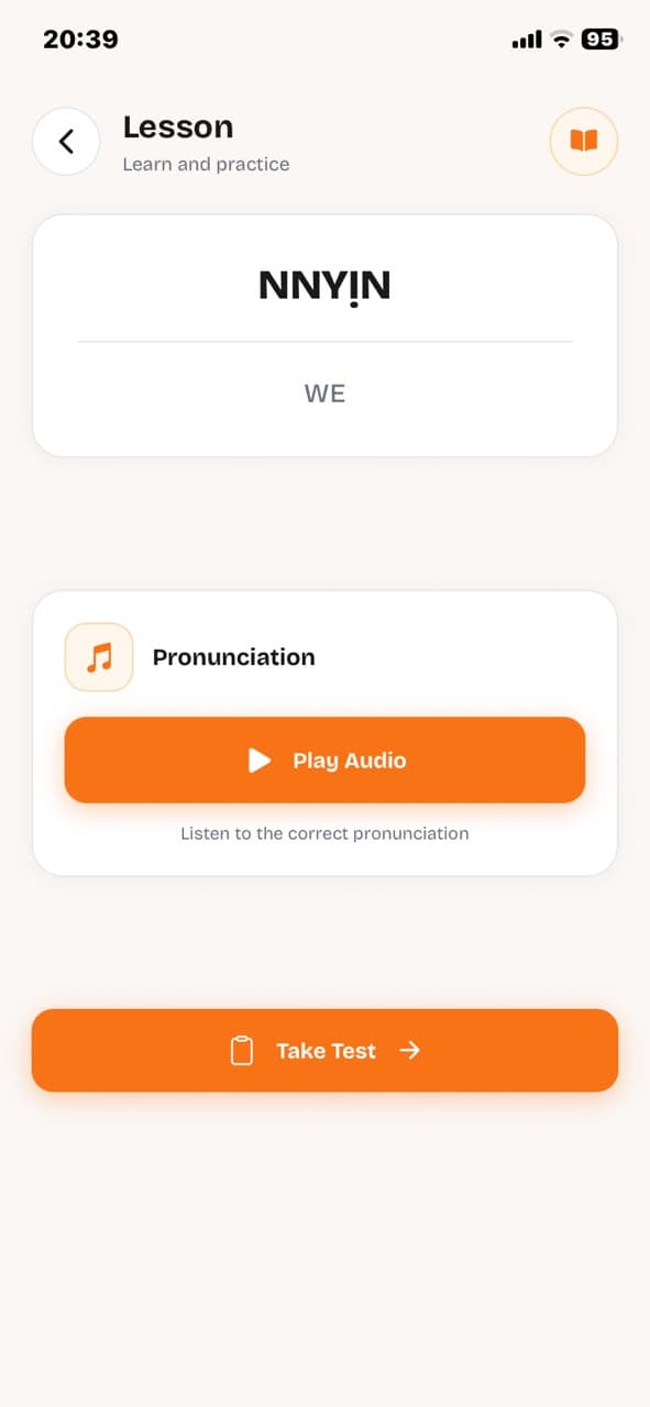 Quiz screen